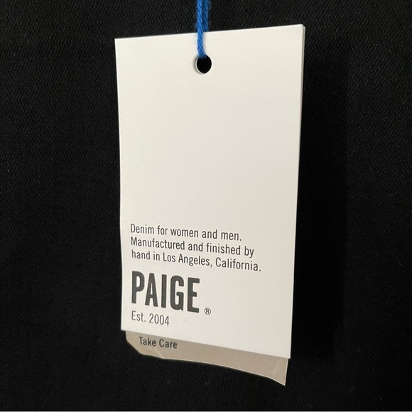 Paige Verdugo Ultra Skinny Black Eclipse Destructed Jeans Size 29 - Picture 12 of 12